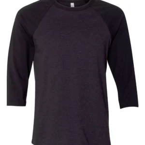 BELLA + CANVAS 3200 Three-Quarter Sleeve Baseball Tee