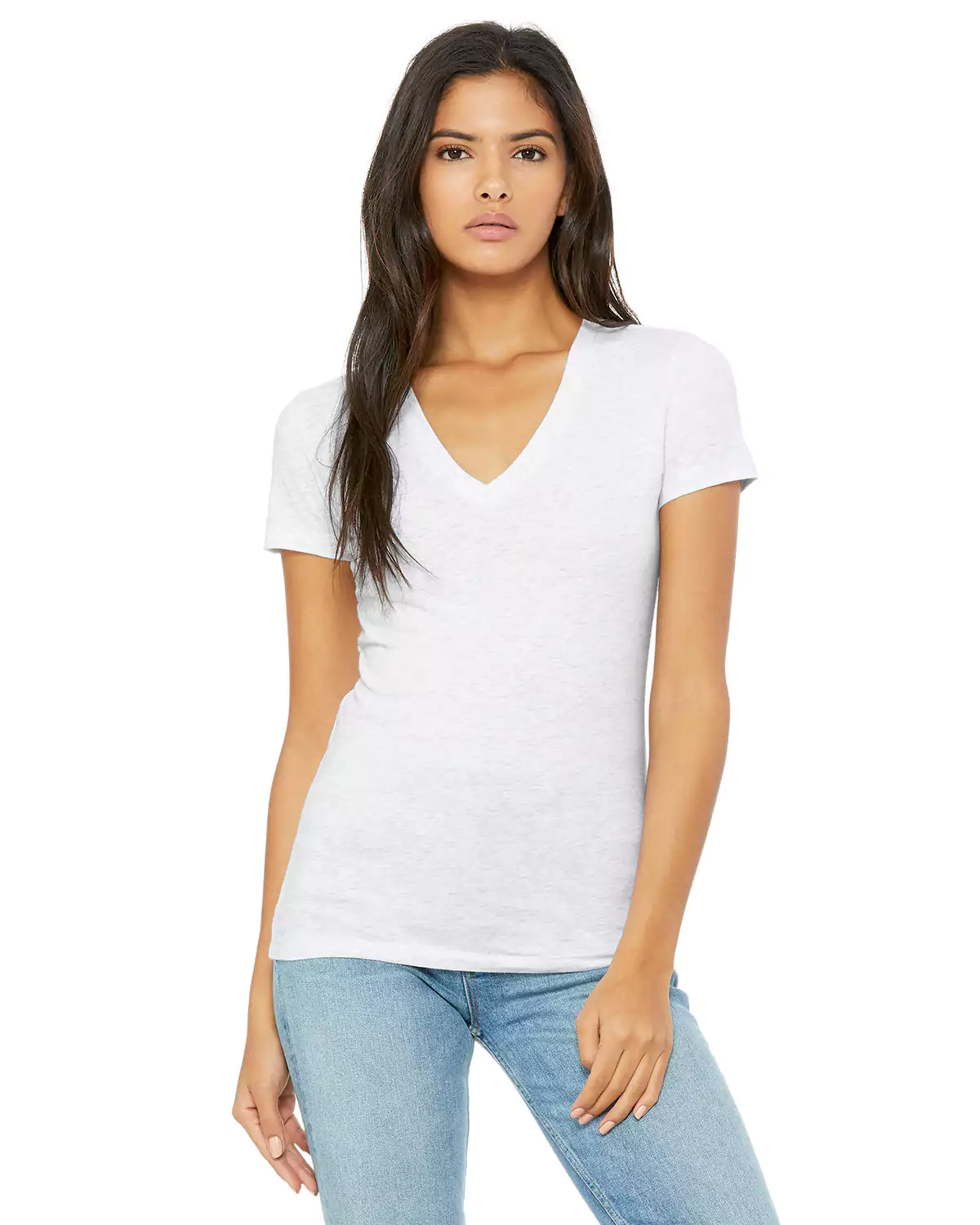 BELLA + CANVAS 6035 Women's Jersey Deep V-Neck Tee