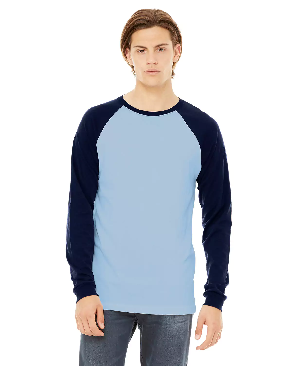 Bella + Canvas 3000C Men's Jersey Long-Sleeve Baseball T-Shirt
