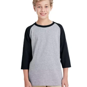 Gildan 5700B Heavy Cotton Youth Raglan Three-Quarter Sleeve T-Shirt