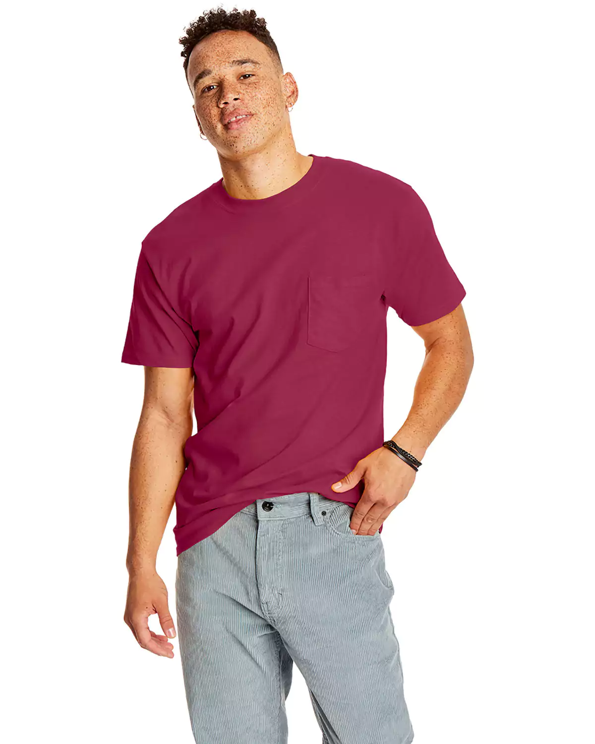 Hanes 5190P Adult Beefy-T with Pocket